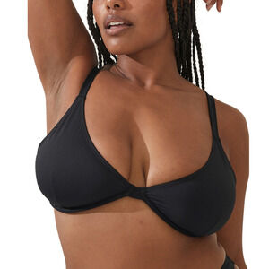Cotton On Juniors Balconette Underwire Bikini Top Black Size M